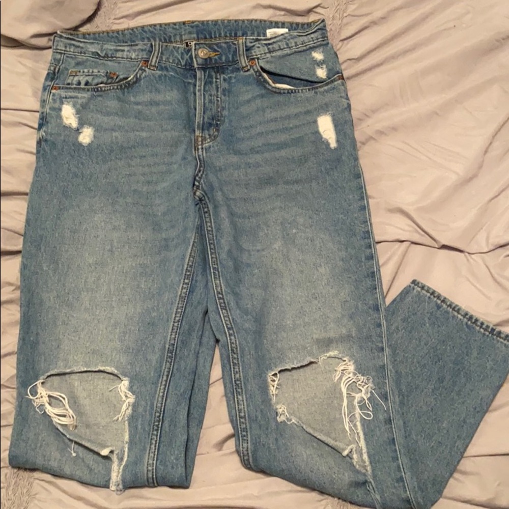 H&M ripped mom jeans